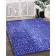 thumbnail image 3 of Ahgly Tapis d'Intérieur Lavable en Machine Carré Transitionnel Bleu Ardoise Clair, 4 Pieds Carré, 3 of 7