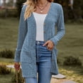thumbnail image 2 of AherBiu Cardigan Sweaters for Women Lightweight 2024 Open Front Knit Sweater Trendy Button down Outerwear, 2 of 5