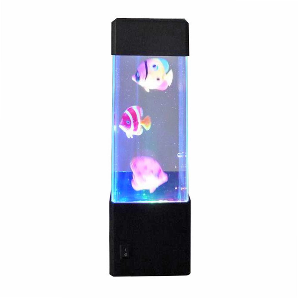 Fantasy USB/Battery Powered Jellyfish Tank Aquarium LED Lamp Lava Night Light (C)