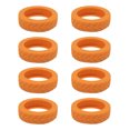 thumbnail image 1 of 8 Pcs Housse Universelle pour Roues de Valise, Résistante à l'Usure, Housse pour Chariots, Housse pour Roulettes, Boîte à Bagages, Manchon Protecteur en Silicone pour Roulettes, Orange, 1 of 6