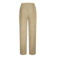 thumbnail image 4 of FAIWAD Mens Joggers Pants Summer Drawstring Straight Wide Leg Pants Loose Casual Elastic Waist Sweatpant, 4 of 5