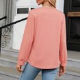 thumbnail image 4 of AherBiu Womens Tops Casual Long Sleeve Square Neck Fall Blouses Loose Comfy Solid Color Shirts, 4 of 4