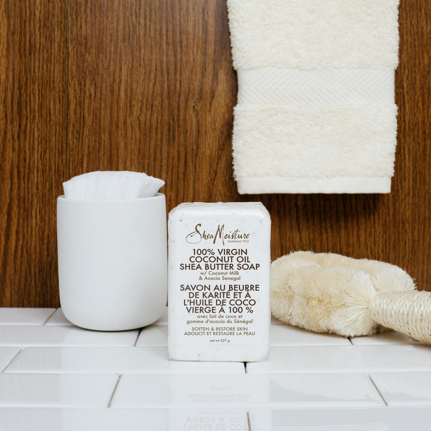 Savon au beurre de karité Shea Moisture Huile de coco vierge à 100 %