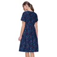 thumbnail image 2 of Bixox Women's Short Sleeve Summer Dress Loose Swing Knee Length Dresses with Pockets-Tennis Racket, 2 of 7
