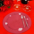 thumbnail image 3 of Round Woven Placemats, Non-Slip Heat Resistant Table Mats, Easy Clean Holiday Kitchen Table Decor for Family Dinners and Gatherings, 3 of 6