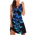 thumbnail image 1 of RKSTN Robe d'Été pour Femmes, Robe Débardeur d'Été Décontractée Ample à Imprimé Floral pour Femmes, Robe de Plage Ajourée Sans Manches, Robes de Plage, Robes Grande Taille pour Femmes, 1 of 5