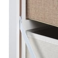 thumbnail image 5 of 5 Tier Side Table Storage End Table, Tall Dresser Nightstand Organizer with Wood Top and Fabric Drawers, 5 of 5