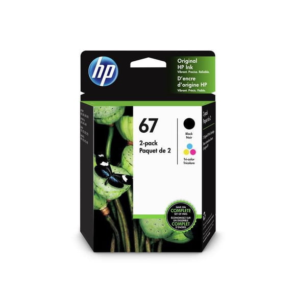HP 67 Black and Tri-Color Original Ink Cartridges (3YP29AN)