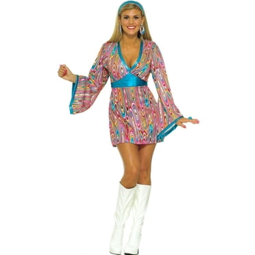 Groovy Swirl Disco Dress Women's Costume