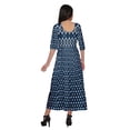thumbnail image 4 of Moomaya Haut Indien Imprimé Robe Kurti Longue Tunique à Manches 3/4 Robes pour Femmes, 4 of 5