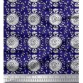 thumbnail image 1 of Soimoi Satin Silk Fabric Leaves & Floral Block Decor Fabric Printed Yard 42 Inch Wide, 1 of 3