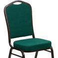thumbnail image 3 of HERCULES Series Crown Back Stacking Banquet Chair in Green Fabric - Gold Vein Frame, 3 of 9