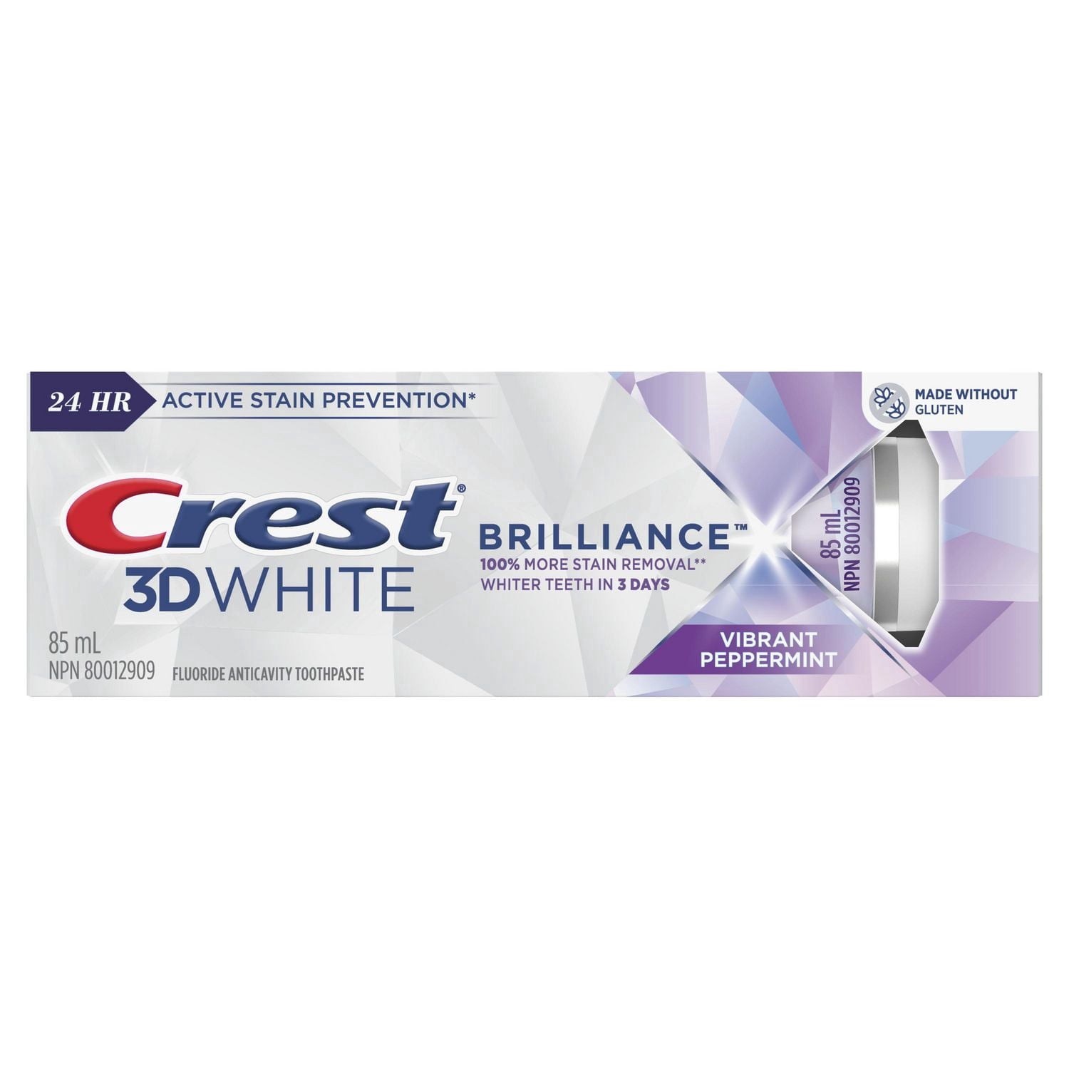 Crest 3D White Brillance Dentifrice Menthe Poivrée Pétillante 85ml