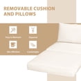 thumbnail image 4 of Patiojoy 5-Piece Outdoor Rattan Wicker Sofa Set Lounge Chair with White Cushions, 4 of 9