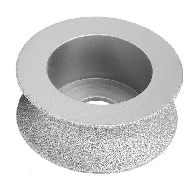 73mm Round Edge Grinding Wheel, Concave Abrasive Wheel Disc, Vacuum Dry Wet Grooved Grinding Wheel for Stone Ceramic Glass