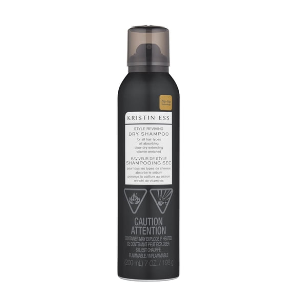 Kristin Ess Hair Style Reviving Dry Shampoo for Oily Hair with Vitamin C, Absorbs Oil + Odors, Dry Shampoo Powder Spray for Women, Vegan, 122g