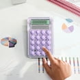 thumbnail image 2 of Mechanical Calculator 8 Digit LCD Display Handheld for Office, 2 of 6