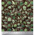 thumbnail image 1 of Soimoi Brown Cotton Poplin Fabric Cabbage Leaves Decor Fabric Printed Yard 42 Inch Wide, 1 of 3