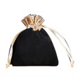 thumbnail image 1 of facefd Jewellery Pouch Small Drawstring Bags Bracelet Packaging Display Goodies Presents Mobile Phone Storage Gifts Solid Pouches Gold Fleece-10*12, 1 of 7