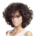 thumbnail image 3 of Daisyyozoid Gros Perruque de Mode pour Femmes Marron Perruque Synthétique Cheveux Vague Perruque, 3 of 7