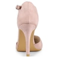 thumbnail image 4 of BLISSFUL STEP Chaussures pour Femmes Bout Rond Talon Aiguille Sandales à Bride en T Rose Poussière 7, 4 of 8