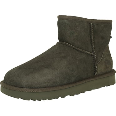 Ugg Bottes en Suède Grises à la Cheville pour Femmes Classic Mini II en Cuir - 8M