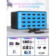 thumbnail image 4 of Charging Station, 100W20Port USB Charging Station, Multiple USB Charger Station, Charging Station for Multiple Devices, Multi USB Charging Station, Chargers for Multiple Devices, 4 of 6