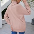 thumbnail image 4 of IROINID Pull à Col Roulé pour Femmes Women'S Strass Col Roulé Couleur Unie Loisirs Mi-Longue Manches Longues Chandails, 4 of 8