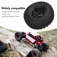 thumbnail image 4 of 4pcs RC Crawler Wheels Hub and Tires Set, Anti Scratch Plastic Aluminum Alloy Wheel Rim Kit for RC Car 120x46mm, 4 of 7
