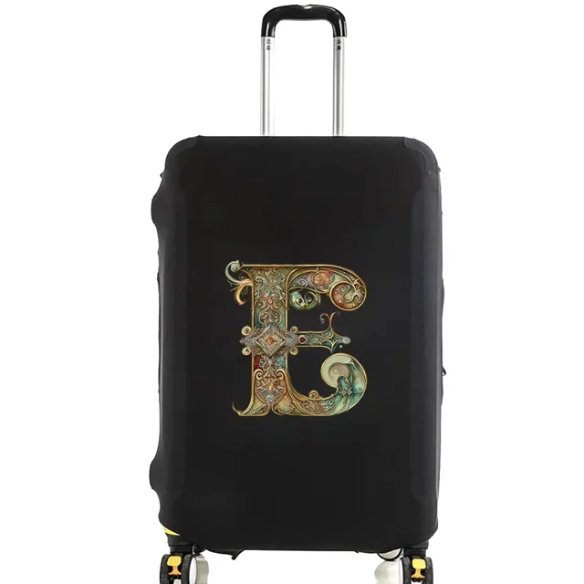 Housses de Bagage Housse de Protection Bagage de Voyage Anti-Rayures Housse Anti-Poussière Réutilisable Housse Lavable Motif Imprimé Graphique 8Graphic Letter E L