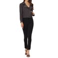 thumbnail image 2 of INSPIRE CHIC Women's Motorcycle Jacket Faux Suede Solid Color Asymmetric Zipper Jacket M Dark Gray, 2 of 6