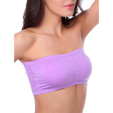 EIMELI Soutien-Gorge Bandeau Sans Bretelles à Double Couche Grande Taille Tube Haut Rembourré Amovible Extensible