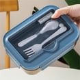 thumbnail image 1 of Uuiauoio Boîte à Lunch Compartimentée Isolée avec Conception Étanche, Contenant Bento Compatible Micro-Ondes pour le Bureau et l'École, Préparation de Repas Portable avec Couverts Inclus pour Adultes, 1 of 8