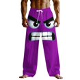 thumbnail image 2 of Nuoqisi Drawstring Elastic Low Waist Flowy Palazzo Pants for Men with Pockets Casual Loose Pant Spring Summer Outfits, 2 of 3