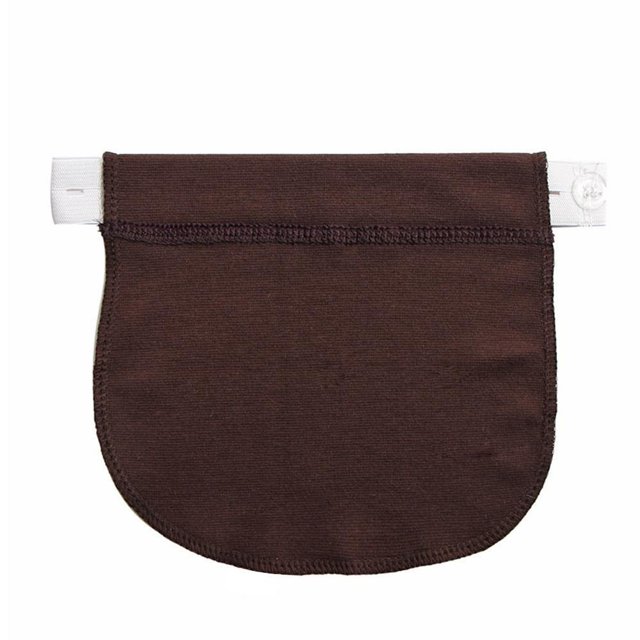 Maternity Pregnancy Adjustable Elastic Belt Pants Extended Button (Khaki)