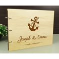 thumbnail image 2 of Wood Wooden Name Engraved Advice Book Custom Rustic Wedding Guest Book, 2 of 6