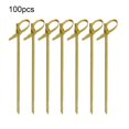 thumbnail image 2 of HLONK Bamboo Cocktail Picks Bamboo Knot Picks 100 Pcs 4.8 inch with Looped Knot Fancy Bamboo Toothpicks Natural Bamboo Picks Bamboo Skewers for Appetizers Cocktail Toothpicks, 2 of 8