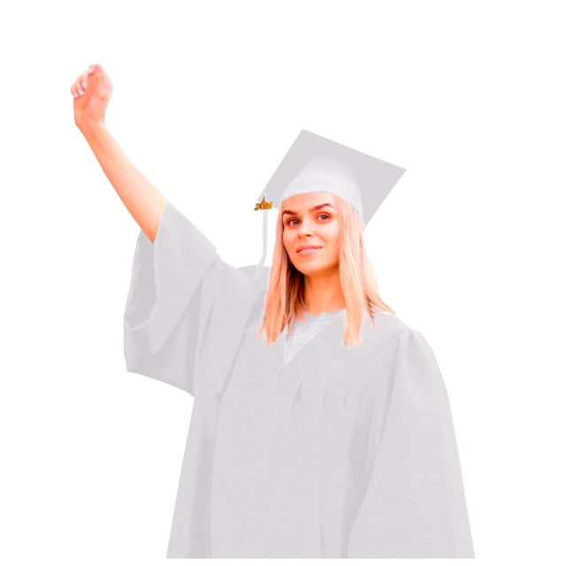 GDREDA Adult Unisex Graduation Gown Set College & High School Robe With Cap & Tassel Coat plus Size Women