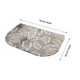 thumbnail image 3 of Half Bath Mat Fit Under Door Non Washable Bathroom Mat With Rubber Backing Absorbent Woven Half Round Shower Rug Flower Bath Rugs 17.72"x27.56"(13 Styles) Blanket Preppy 8 by 5 Rug Wool Throws Living, 3 of 4