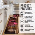 thumbnail image 5 of Wine Kitchen Rugs Italian Kitchen Mats for Floor 2 Piece, Anti Fatigue Floor Mat for Kitchen, Kitchen Floor Mats for in Front of Sink and Kitchen Matt for Standing for Kitchen Decor 17"X30"+17"X47", 5 of 5