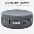 thumbnail image 3 of CO-Z 6' Inflatable Hot Tub Portable 2-4 Person Round Spa Tub for Patio Backyard Gray, 3 of 9