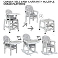 thumbnail image 2 of Costway Chaise Haute pour Bébé 3 en 1 avec Dossier Réglable et Plateaux Amovibles Gris, 2 of 8