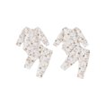 thumbnail image 2 of Gupgi Baby Reindeer Outfit Fall Rainbow Print Long Sleeve Romper Long Pants 2 Pcs Set, 2 of 9