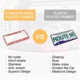 thumbnail image 4 of CUITING 2PCS Bling Car License Plate Frame  Sparkly Rhinestone Stainless Steel License Plate Cover/Holder  Universal for Most Cars  SUVs  Vehicles with Screw Set  Auto Accessories for Wom, 4 of 14