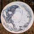thumbnail image 3 of Tambour Chamanique Motif Oiseau Polyester Imitation Peau de Mouton Vintage Rond Instrument Tambour 25cm, 3 of 8