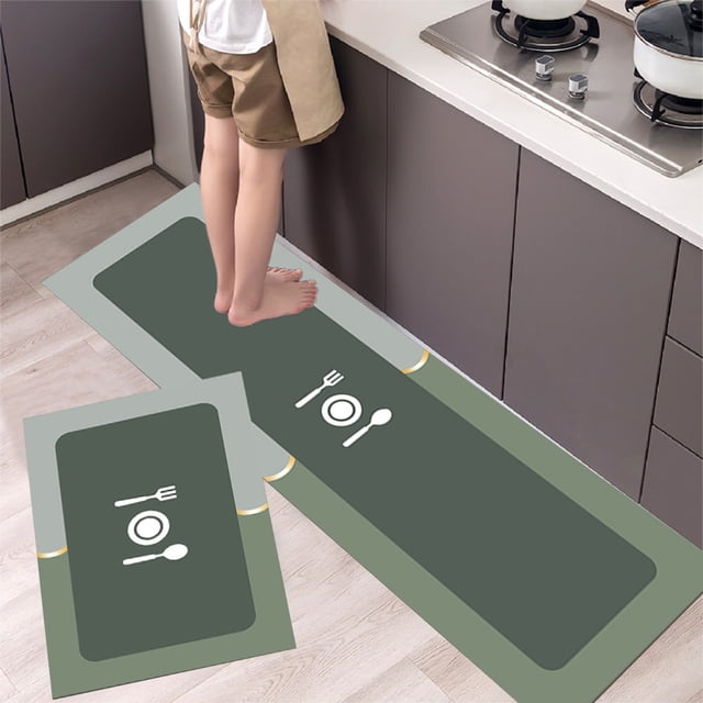 TopLLC Kitchen Accessories,Home And Kitchen,Kitchen Tools, Kitchen Mat Set Seaweed Mud Cushion Carpet Comfortable Standing Desk Mat For Office Laundry Room Watertight And Ergonomic Kitchen cushion