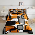 thumbnail image 2 of Erosebridal Geometric Sqare Comforter Sets Queen Size,Abstract Artwork Bedding Queen Comforter Set,Rectangle Decor,Reversible,Breathable,3 Pieces, 2 of 8