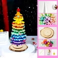 thumbnail image 2 of WLOELOEW Color A Macaron Twist Stick Christmas Tree Diy Kit Polyester Material 20 Cm High 7.9 Inches Colorful And Easy To Make A, 2 of 6