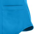 thumbnail image 3 of Heliisoer Women Short Tops Working Sleeve V-neck Uniform Solid Color Pocket Blouse, 3 of 4