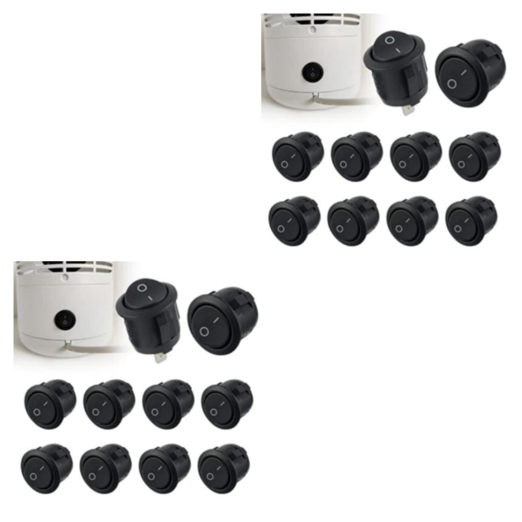 Maytalsory Interrupteur à Bascule Rond Sécuritaire 10 Pcs avec Interrupteur à Bascule Professionnel et Précis Facile à Installer 2 Ensembles